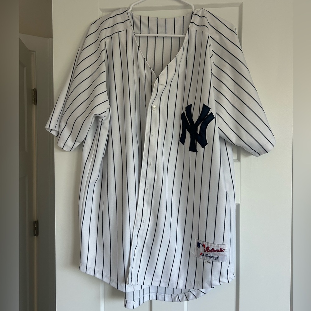 Yankee Blue and White Pinstripe Jersey